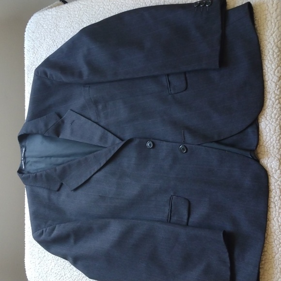 Alexandre London Charcoal Gray Pinstripe Wool Suit 44R (Tailored in England) - Picture 5 of 15